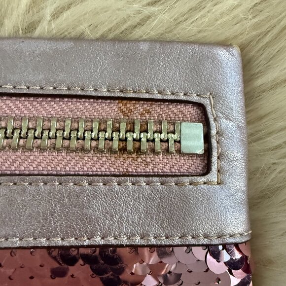 COACH Pink Poppy Sequin Spotlight Clutch - Picture 2 of 6